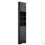 Multi-Functional Corner Cabinet Tall Bathroom Storage Cabinet with Two Doors and Adjustable Shelves, Open Shelf-265853523