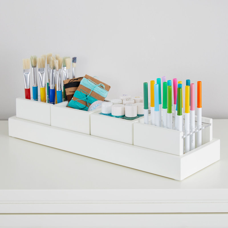 Plateau d'accessoires pour enfants Martha Stewart Crafting, Blanc