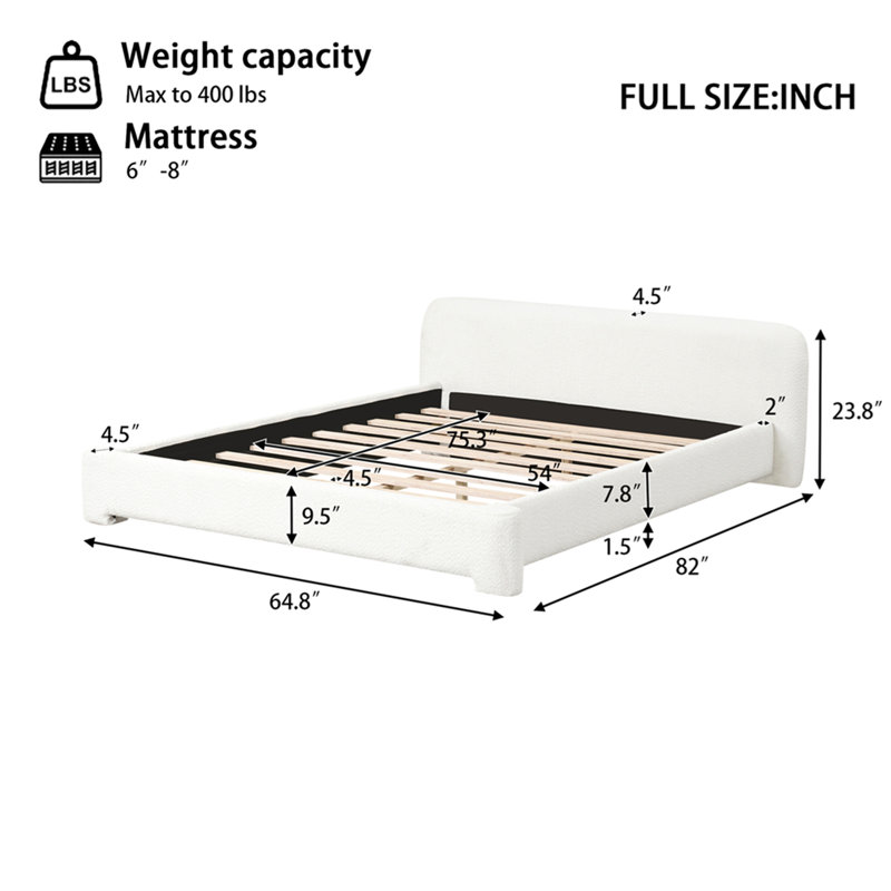 Bouce Upholstered Bed, Full