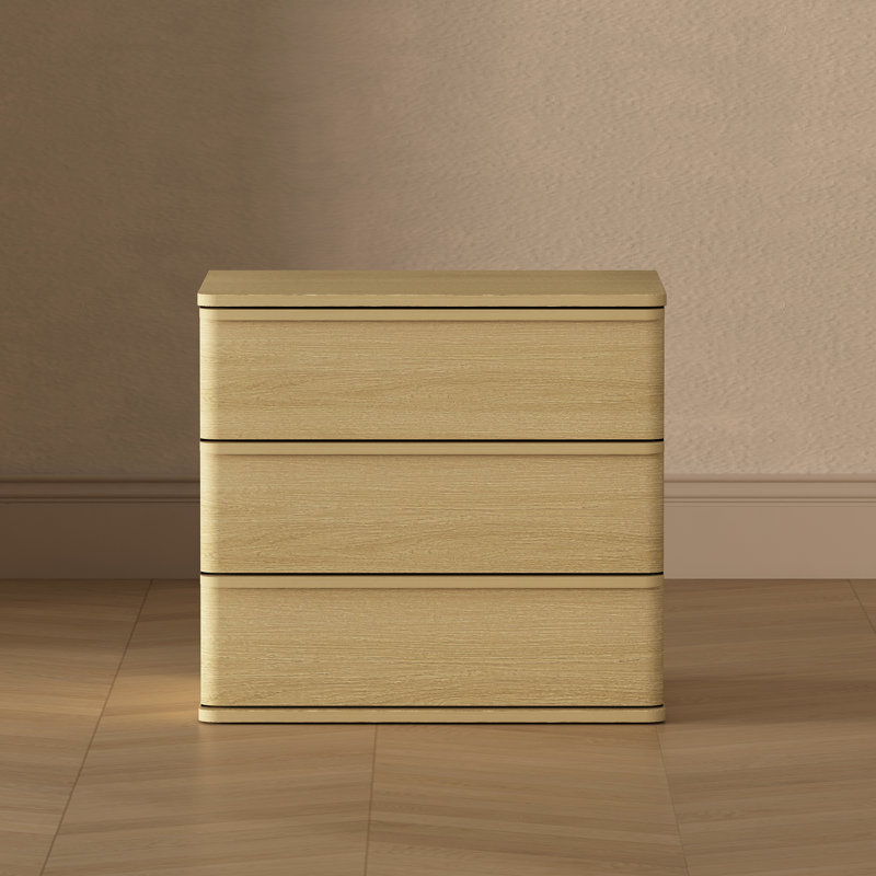 Table de chevet moderne à 3 tiroirs l 26 po Molly