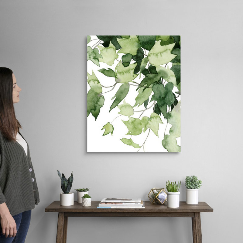 Art mural sur toile Emerald Vines II, Toile tendue, H 30 po x l 24 po