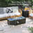  42-Inch Rectangle Iron Gas Fire Pit Table，Includes Tank Cover-483994371-481183058
