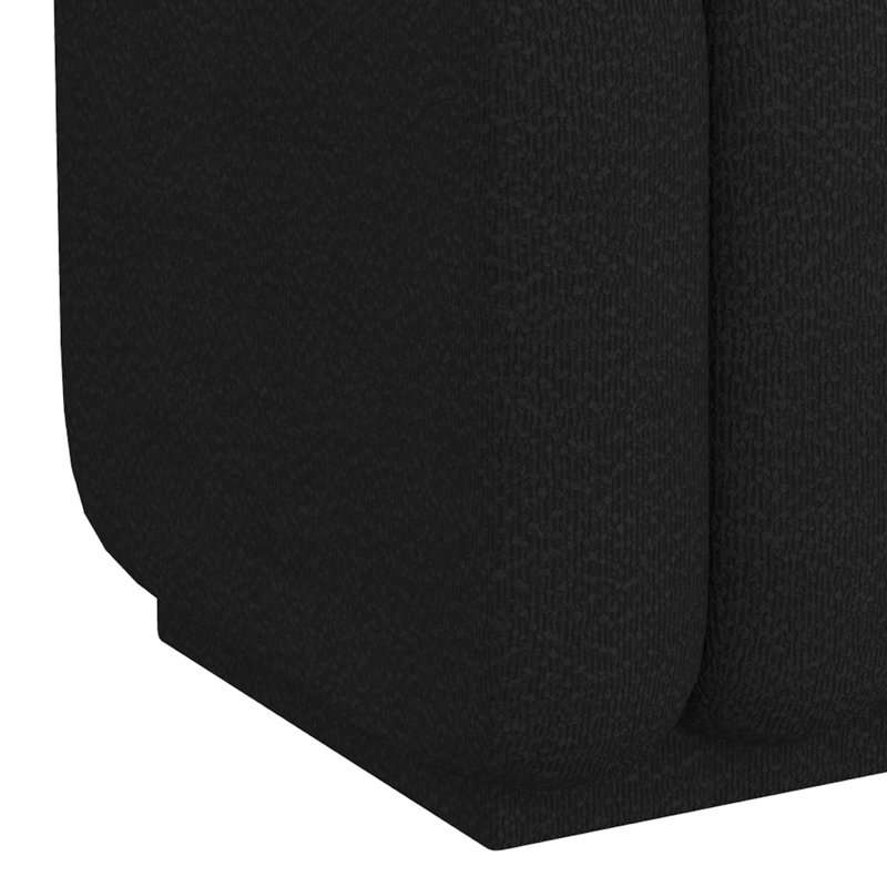 Archuleta Upholstered Ottoman, Black Polyester
