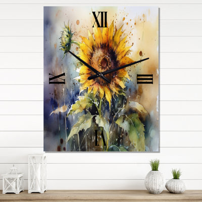 Horloge murale Sunflower Symphony I - Floral