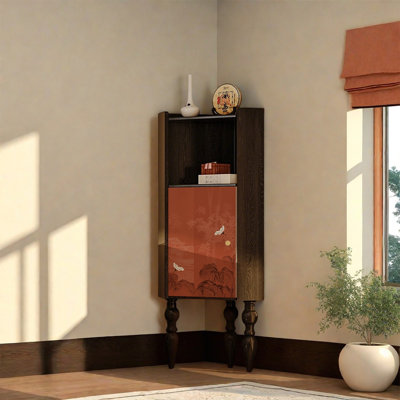 Pine Wood Cabinet with Wide Top