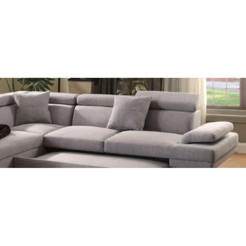 Gray Fabric Sectional Sofa