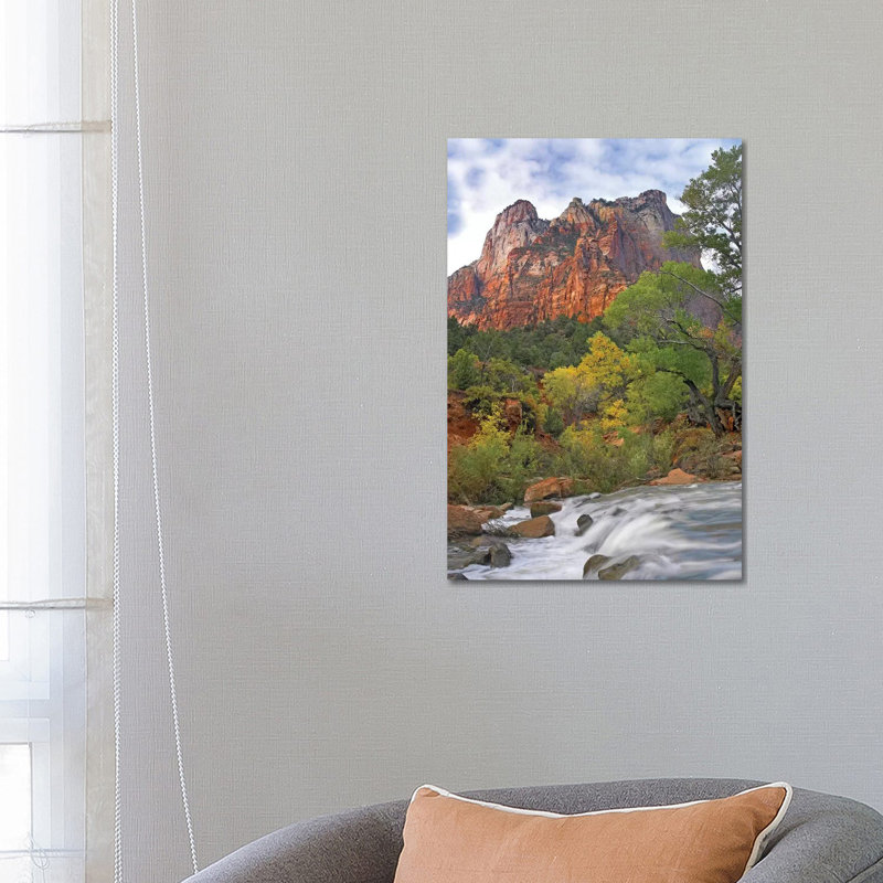 Court Of The Patriarchs, Zion National Park, Utah by Tim Fitzharris - Wrapped Canvas Print