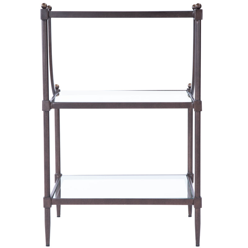 Peninsula Metal & Glass Side Table, Butler Hallmark