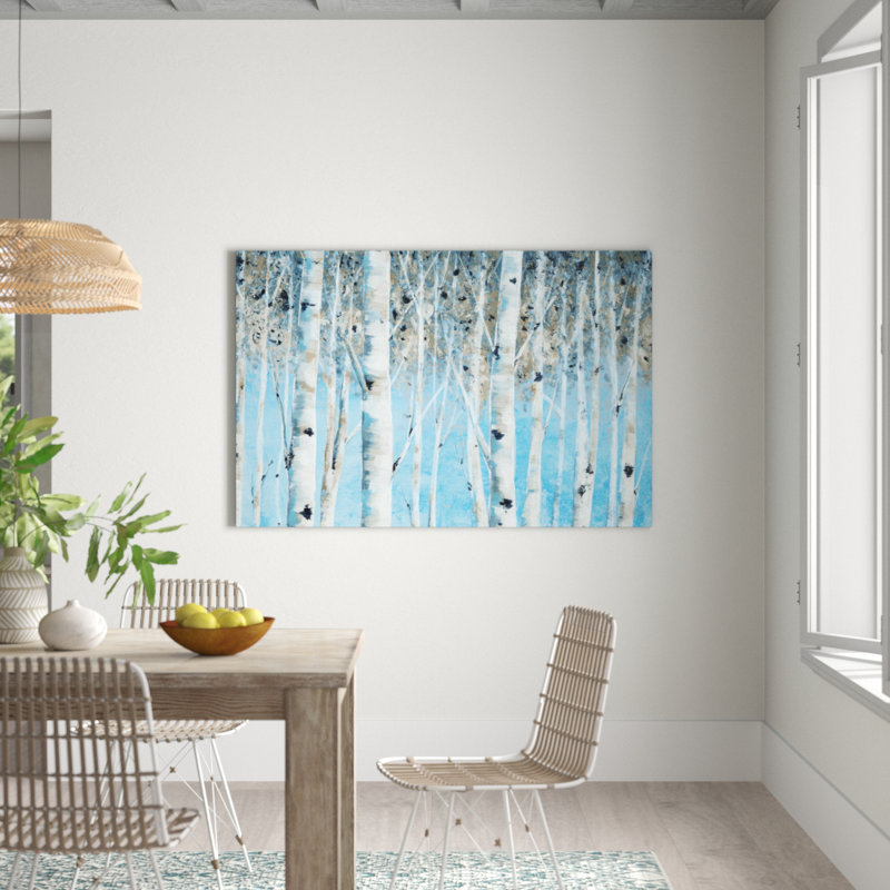Winter Twigs 1 Piece Wrapped Canvas Painting, 101cm H x 152cm W