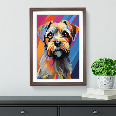 Border Terrier Constructivism - Framed Print