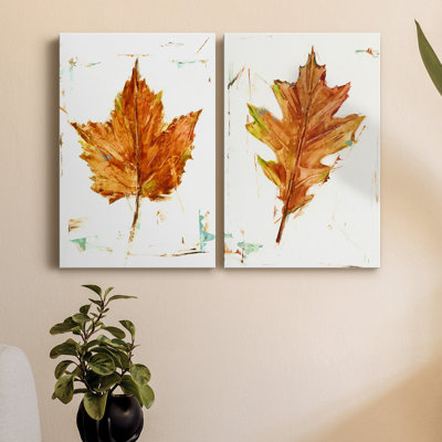 «Autumn Leaf Study I», toile tendue avec châssis de qualité supérieure - prête à être accrochée
