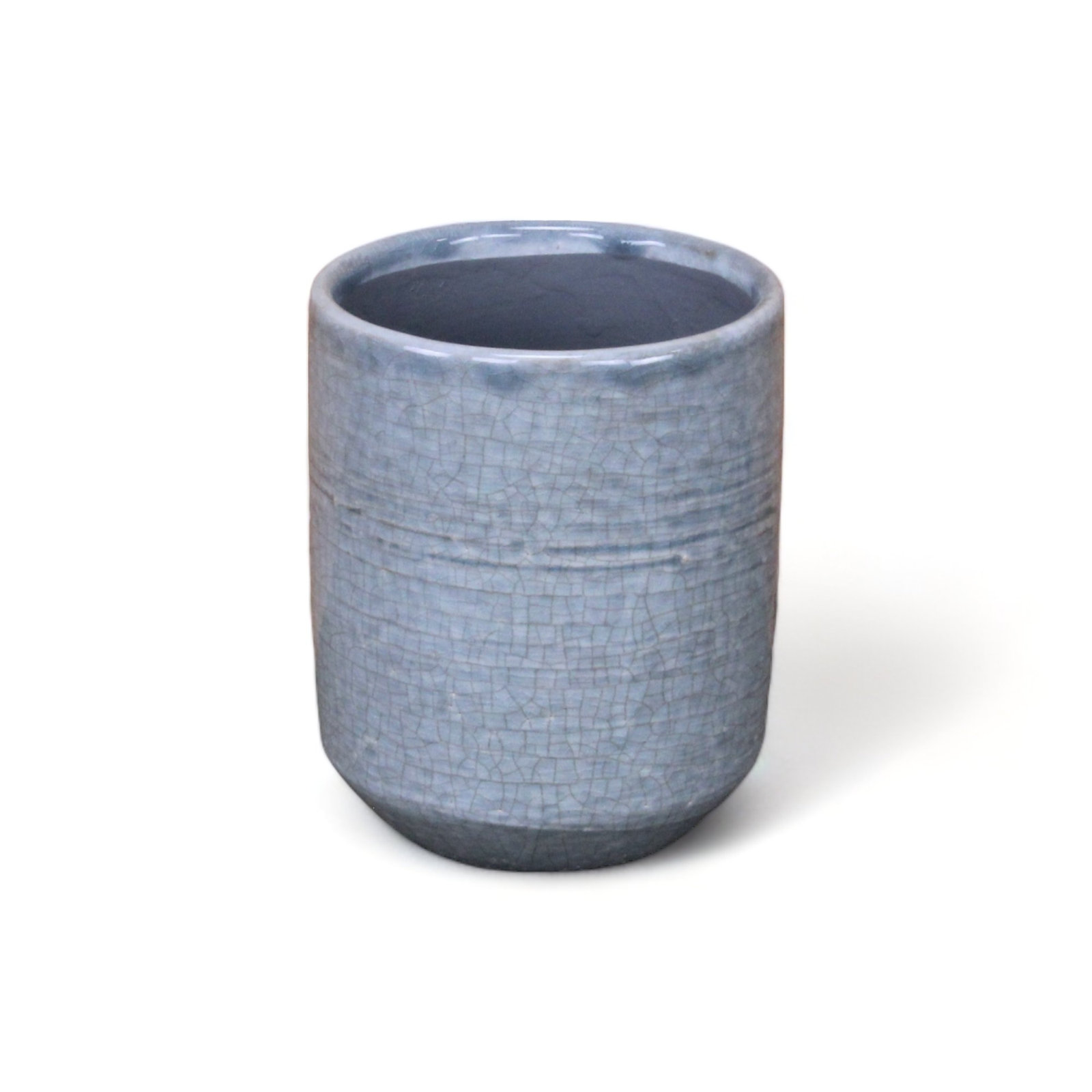 Sia Handmade Ceramic Pot Planter, Gray, 4.75" H x 4" W x 4" D