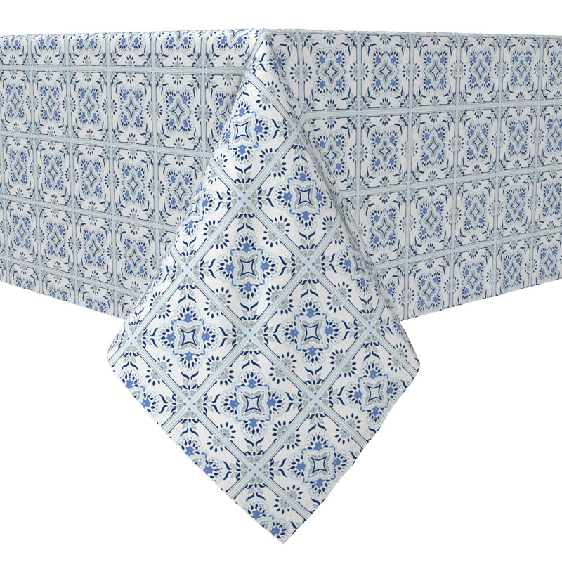 Otsburg Rectangular Geometric Cotton Twill Tablecloth