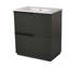 Meuble-lavabo de 30 pouces avec lavabo en céramique, tiroirs pleine extension, glissières à fermeture en douceur, conception cannelée en vert-758245456