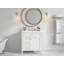Meuble-lavabo de salle de bain 30 po avec lavabo supérieur, meuble-lavabo moderne avec 2 tiroirs et tiroir escamotable, meuble-lavabo simple