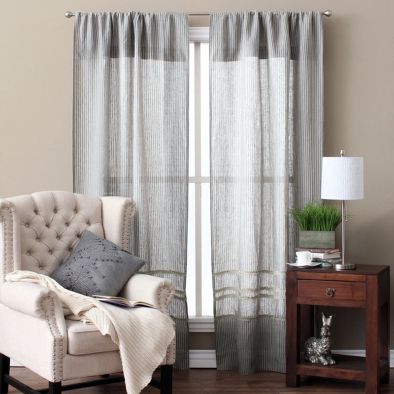 Nardi Cotton Blend Semi Sheer Curtain Single Panel