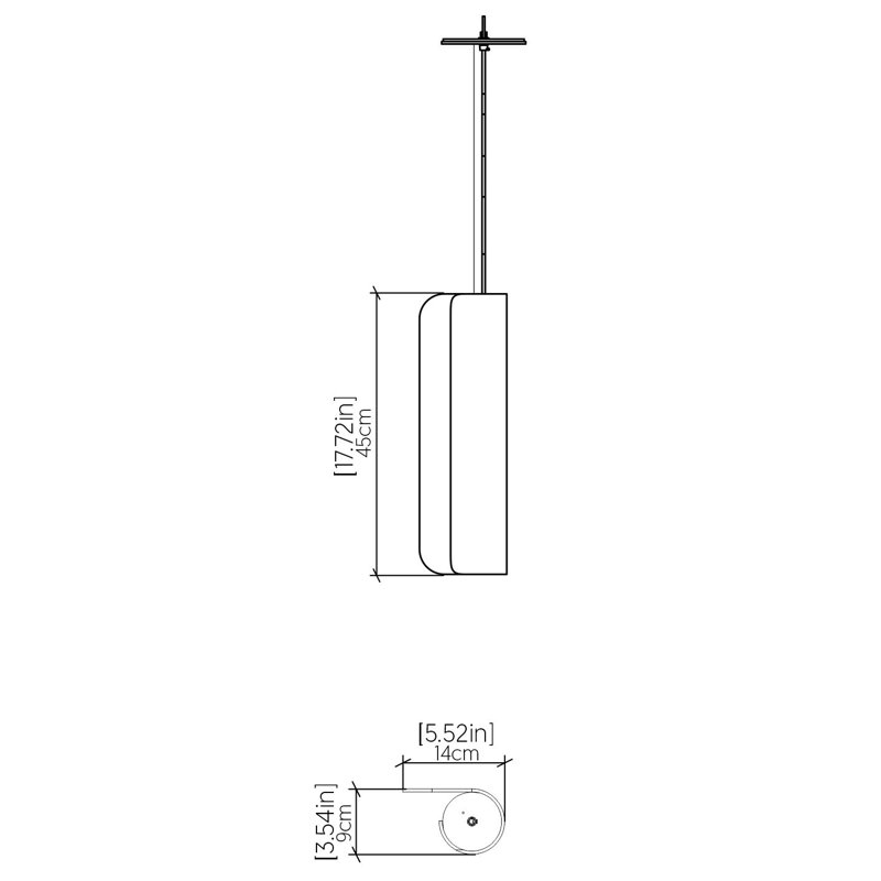 Cascade 1 - Light Pendant, Imbuia