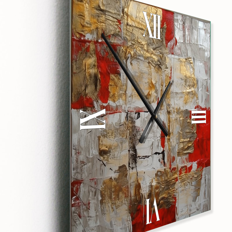 Horloge murale abstraite Cardinal Sin, Surdimensionné