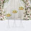 3 pots de fleurs de mariage modernes en forme de sablier-107731970