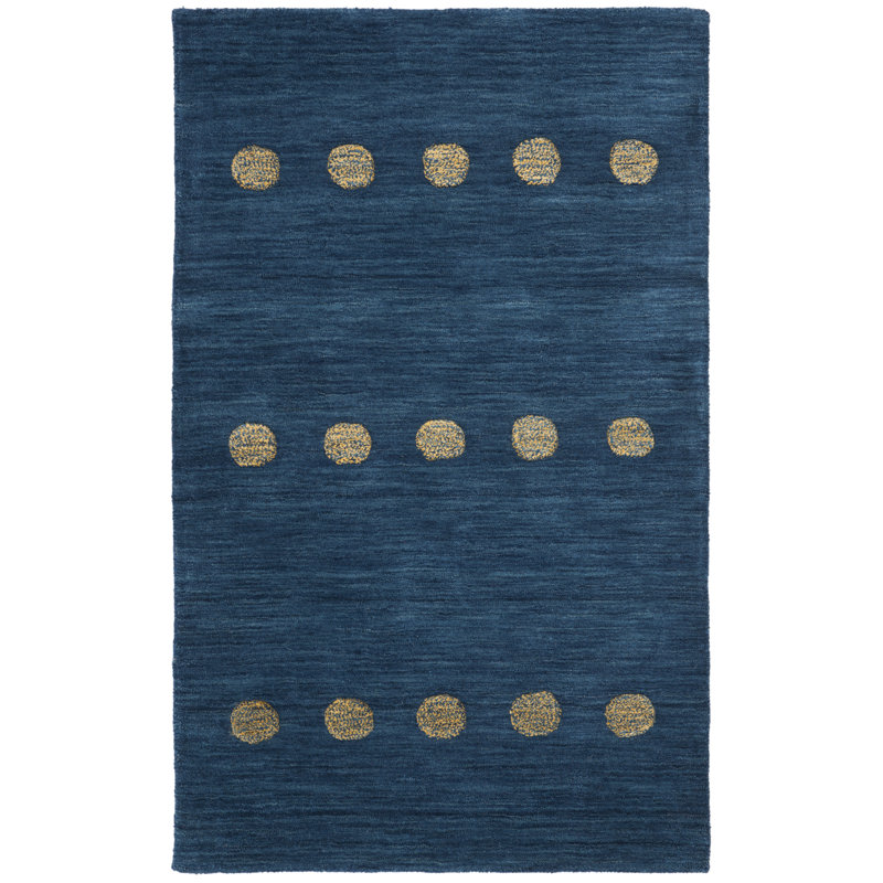 Pixley Hand Loomed Wool Polka Dots Rug, Rectangle 2' x 3'