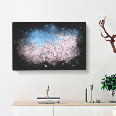 Top Of A Pink Cherry Blossom Tree - Wrapped Canvas