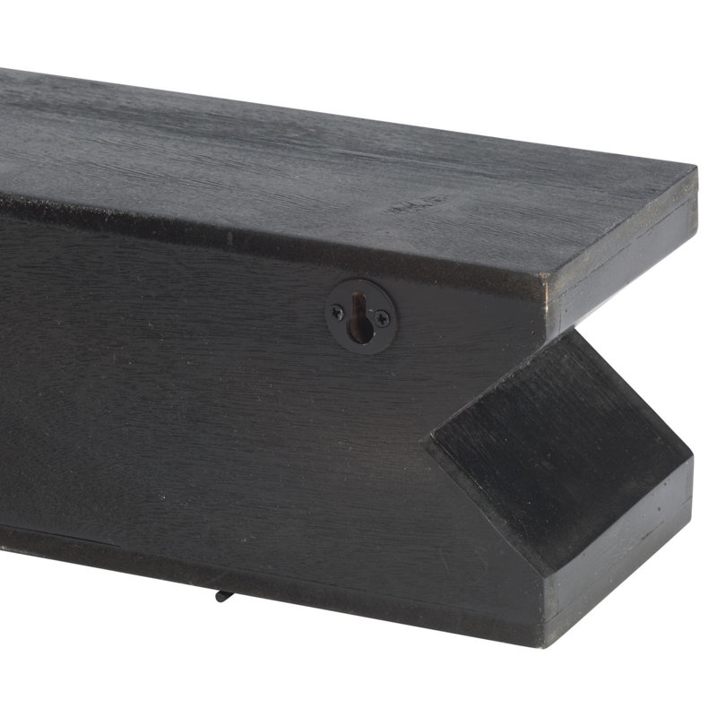 Divy Floating Shelf, 5.1" H x 23.7" W x 4.9" D, Black