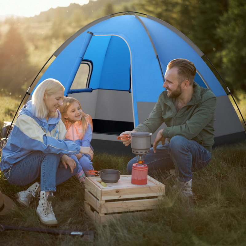 Tente de camping pour 3 personnes avec tapis amovible