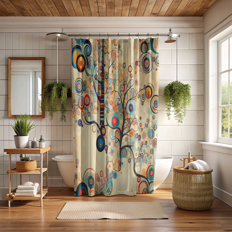 Rideau de douche Sparkling Tree - Premium, H 74 po x l 71 po