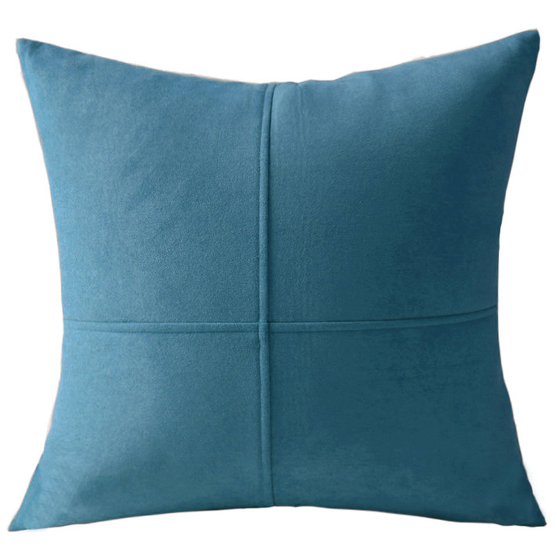 (Couvertures seulement) Ensemble de 2 housses de coussins décoratifs à deux tailles égales, H 20 po x l 20 po, Bleu