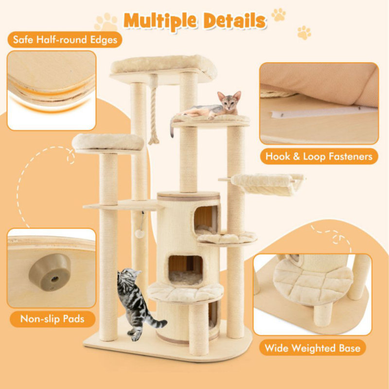 Multi-Level Cat Tree With 3-Storey Cat Condo
