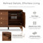 Buffet en bois massif avec 2 portes et 3 tiroirs Oberlander