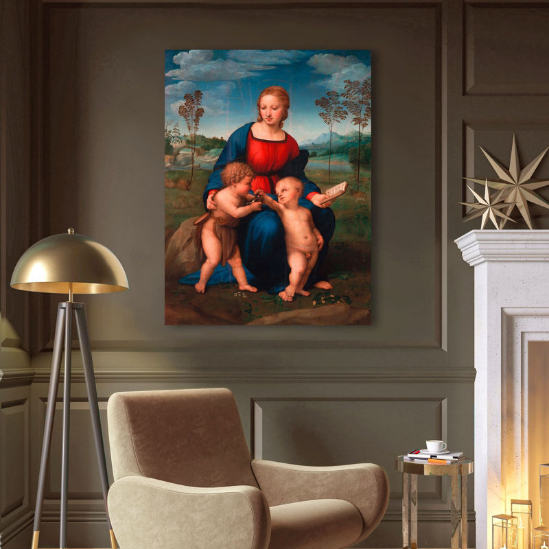 Madonna Del Cardellino (Madonna of the Goldfinch) by Raffaello - Wrapped Canvas Painting, 80cm H x 60cm W x 4cm D