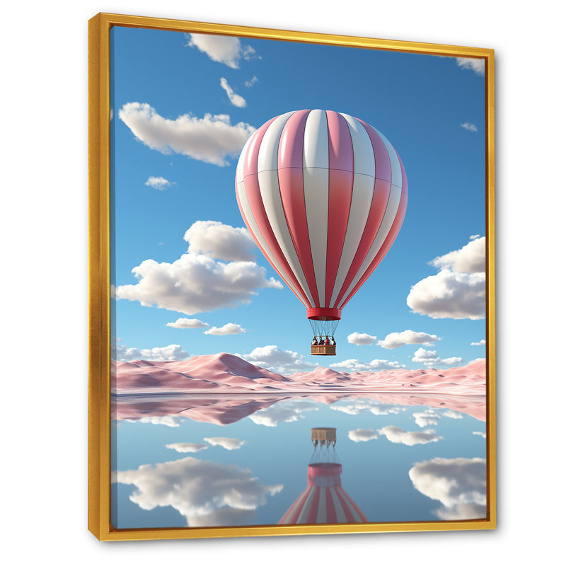 Skyhigh Balloon Whimsy III, Cadre flottant doré, H 44 po x l 34 po x P 1,5 po