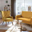71cm W Modern Solid Wood Armchair & Accent Chair with Velvet Upholstery for Living Room -9632433