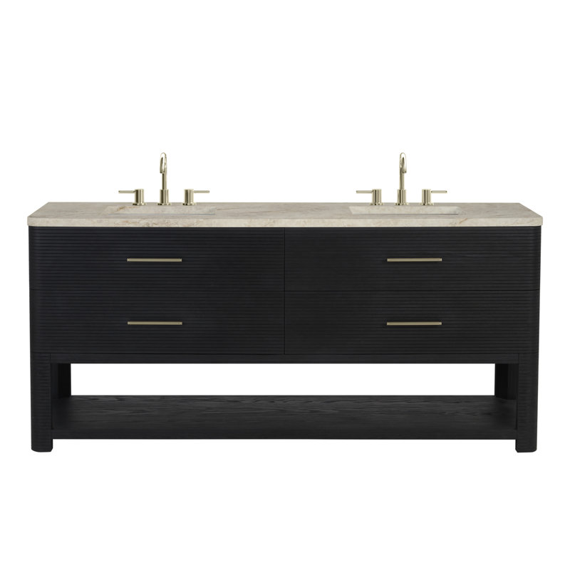 Lucian 72'' W Double Vanity, Siberian, 8" Widespread