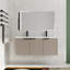 Ensemble de meuble-lavabo double 48 po avec plateau en résine-4699425
