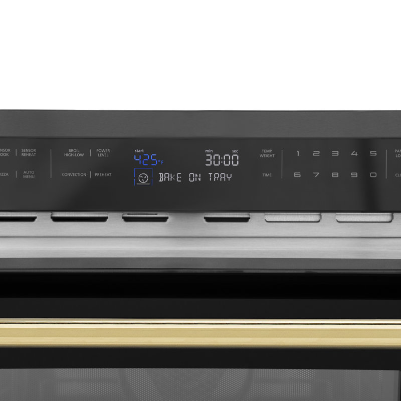 Four à micro-ondes à convection intégré de 24 po 1,6 pi³ 1000 W avec capteur de cuisson, Or