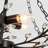 6-head Black Flower Branch Dining Chandelier