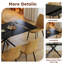 Ensemble de table de salle à manger rétractable en pierre frittée, de conception rectangulaire moderne, 4 chaises avec 1 table pour la salle à manger