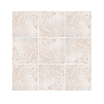 Ivory 4" x 4" Travertine Wall Tile