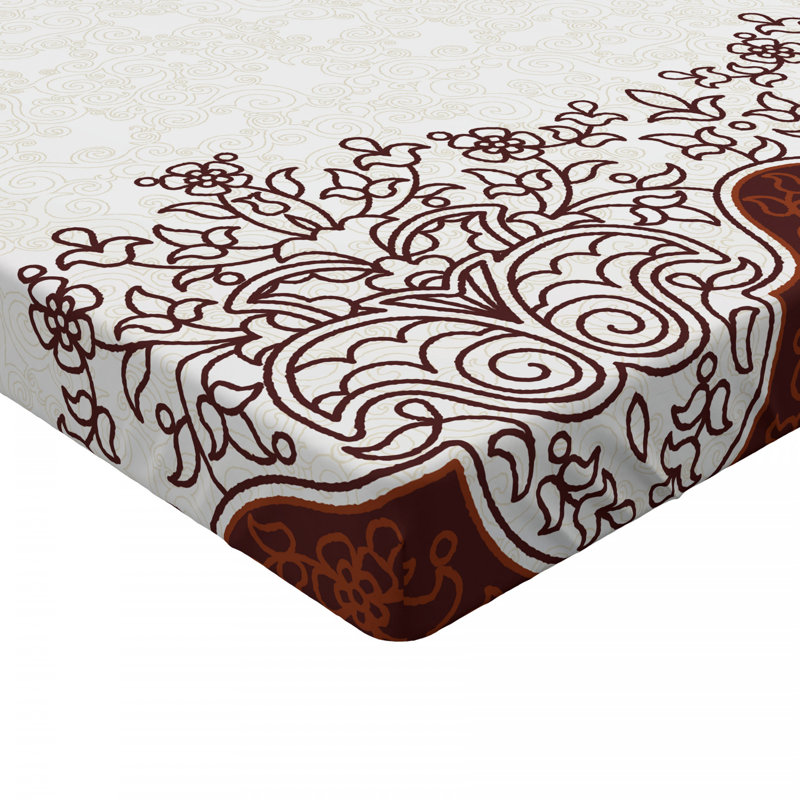 Microfiber Floral Fitted Sheet, Full Fitted Sheet