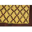 Tapis unique en laine noué à la main de style années 1950 de 4 pi 2 po x 7 pi 1 po jaune / brun