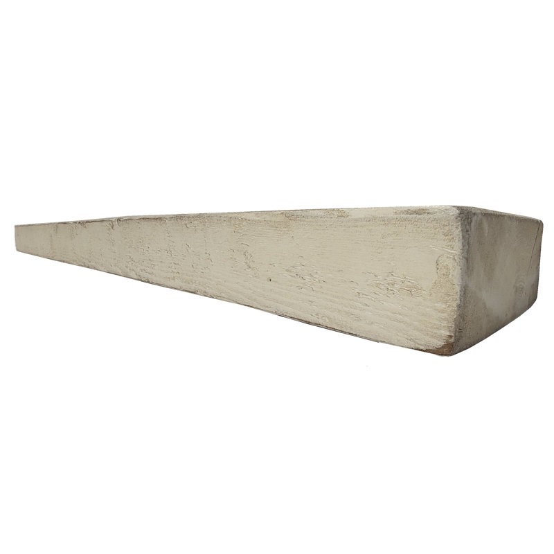 Tablette flottante Rough Cut, H 3 po x l 24 po x P 7 po, Teinture blanche