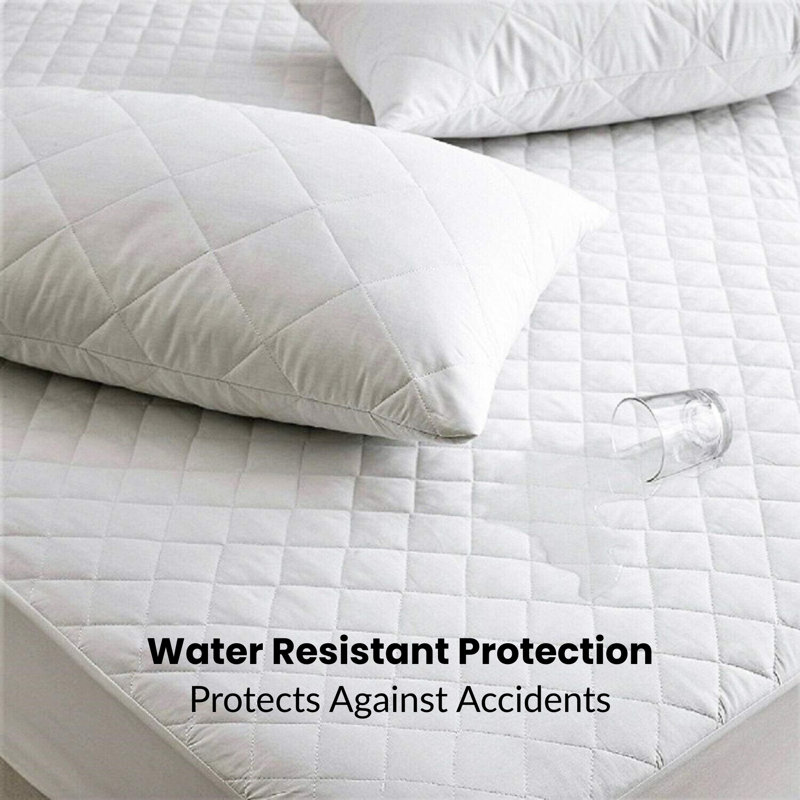 Waterproof Quilted Mattress Protector with 30cm Deep Pocket, Single (3')