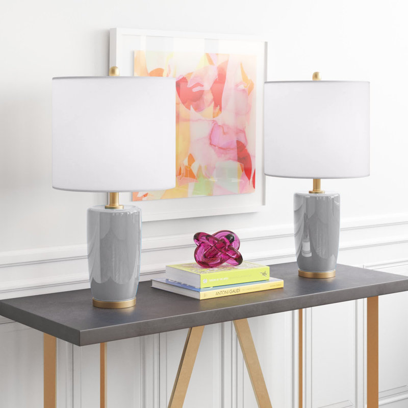 Lilly Table Lamp, Gray