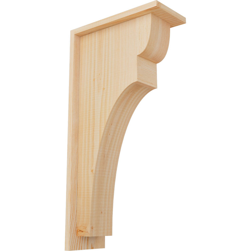 Yorkshire Yorktown avec plaque arrière, H 24 po x l 5,5 po x P 12 po, Sapin de Douglas, Lisse