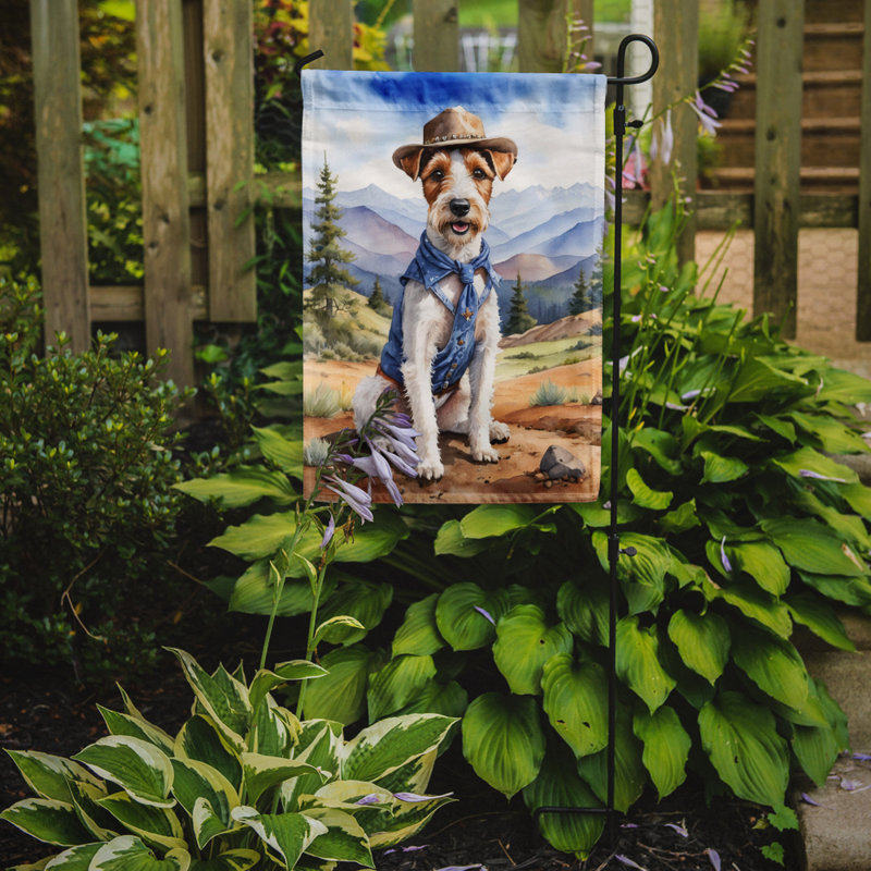 Drapeau Cowboy Welcome Garden, Fox terrier