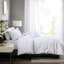 Housse de couette en coton Seersucker - très grand / très grand, drap texturé 100% rayé blanc-120258390