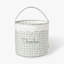 Panier de rangement matelassé - Vichy vert