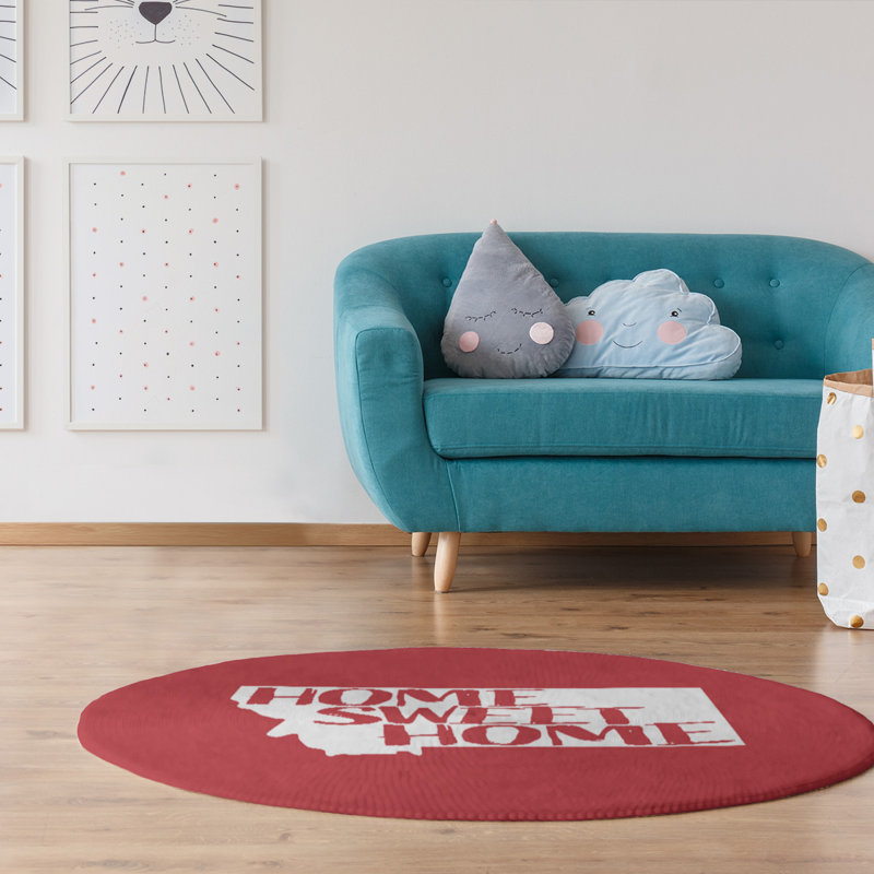 Chenille Indoor Rug, Round 5'